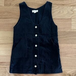 Mabo Clothier navy fine wale corduroy jumper with front buttons girls size 2/3